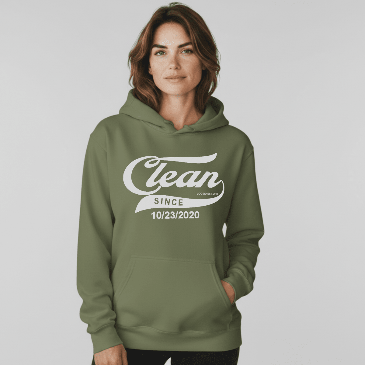 Clean Since Recovery Hoodie side view (view 16)