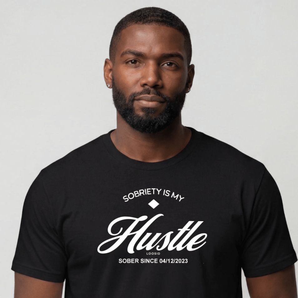 Sober T Shirt | Men's Sobriety is My Hustle Tee