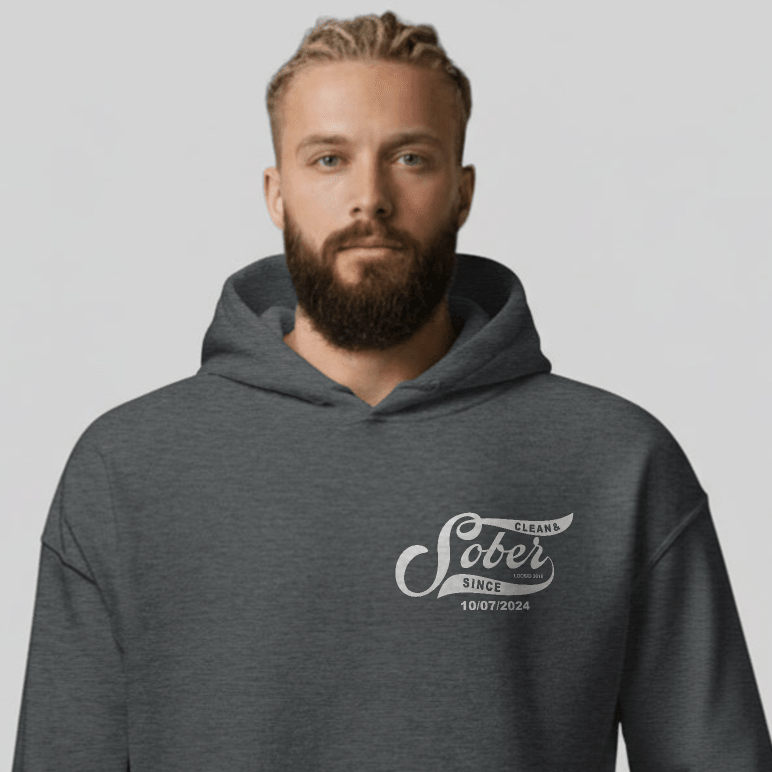 Sober Since Recovery Hoodie lifestyle view (view 15)