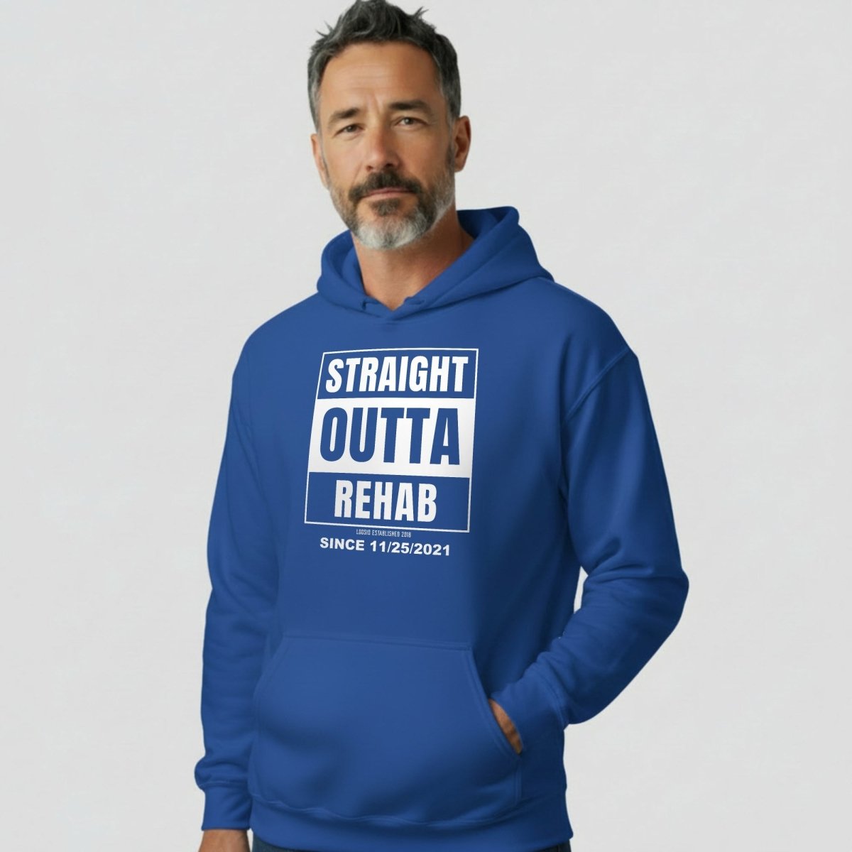 Straight Outta Rehab Recovery Hoodie side view (view 36)