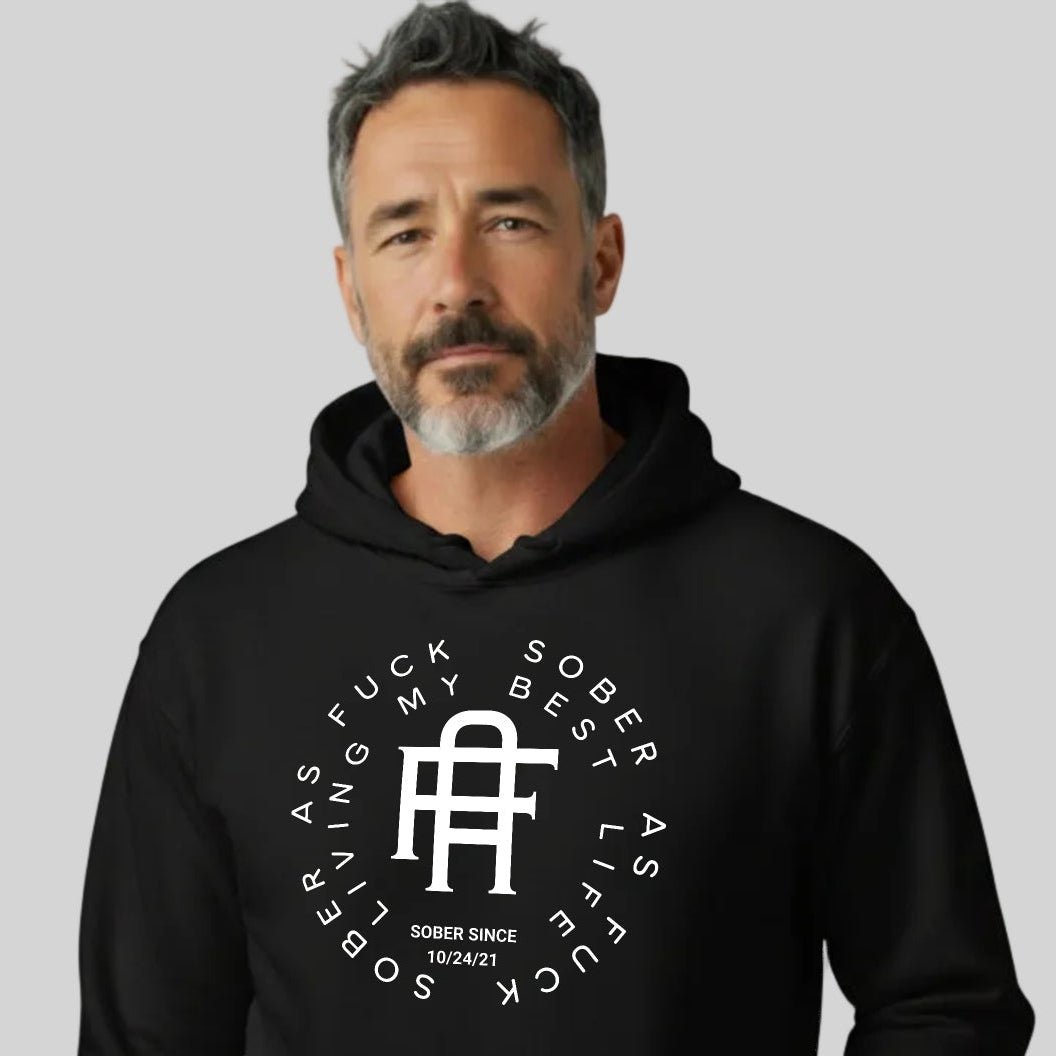 Loosid Living My Best Life Recovery Hoodie featuring the design