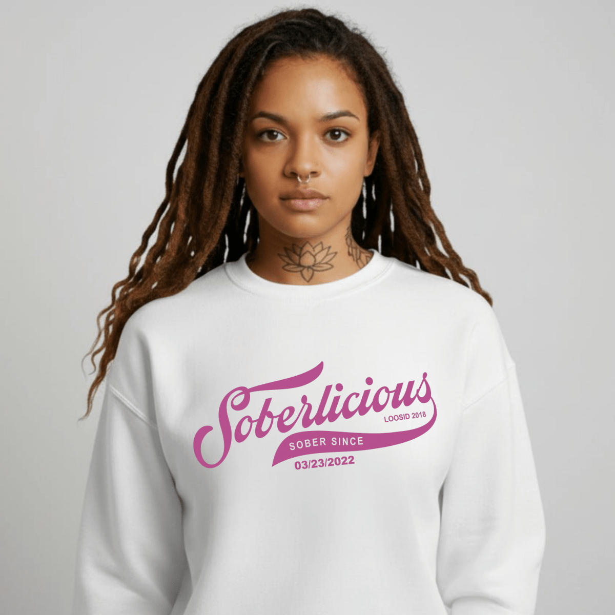 Soberlicious Recovery Hoodie fit detail (view 9)