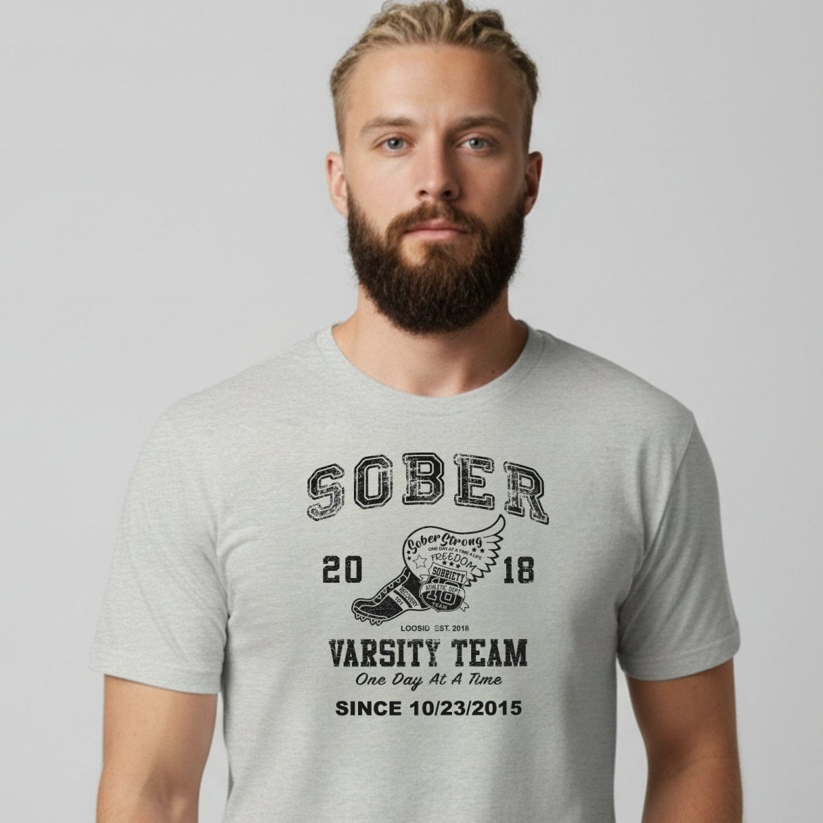Sober Varsity Sober T Shirt close-up view (view 12)