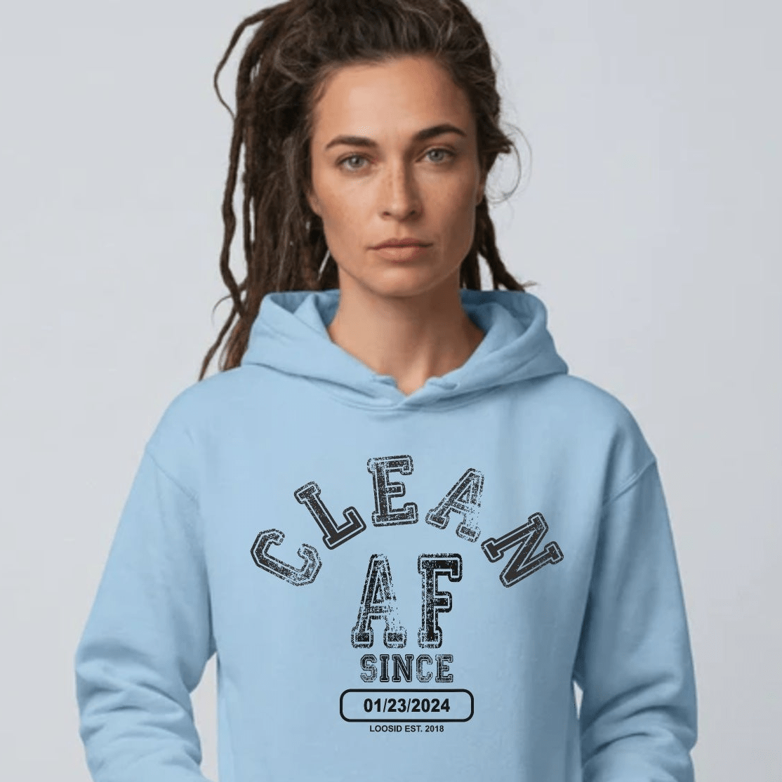 Clean AF Since Recovery Hoodie packaging detail (view 18)