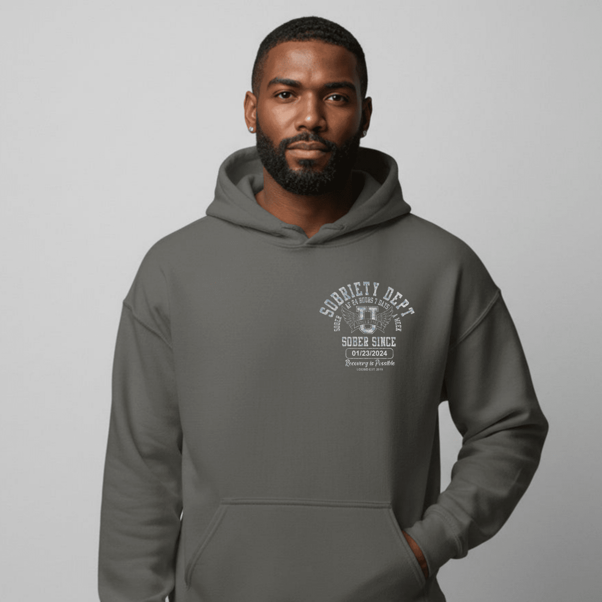 Sobriety Dept Recovery Hoodie product photo (view 20)