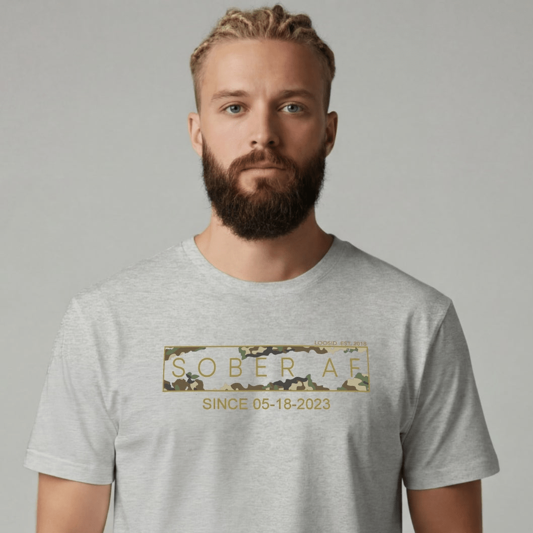 Sober T Shirt | Men's Sober AF Camo Tee