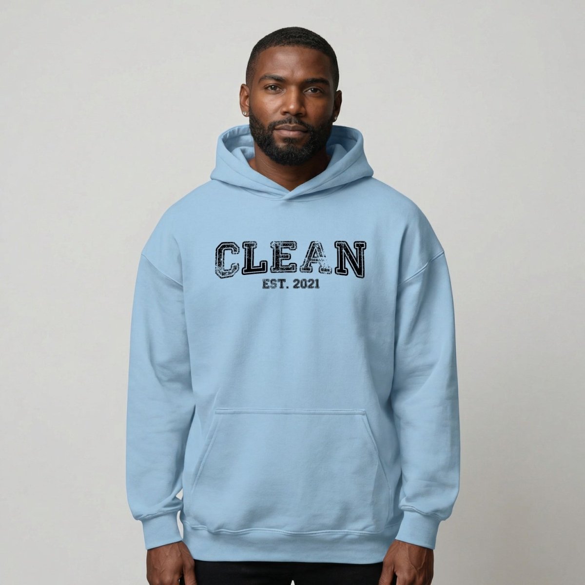 Clean Est. Hoodie w Personalized Recovery Year Recovery Hoodie close-up view (view 22)
