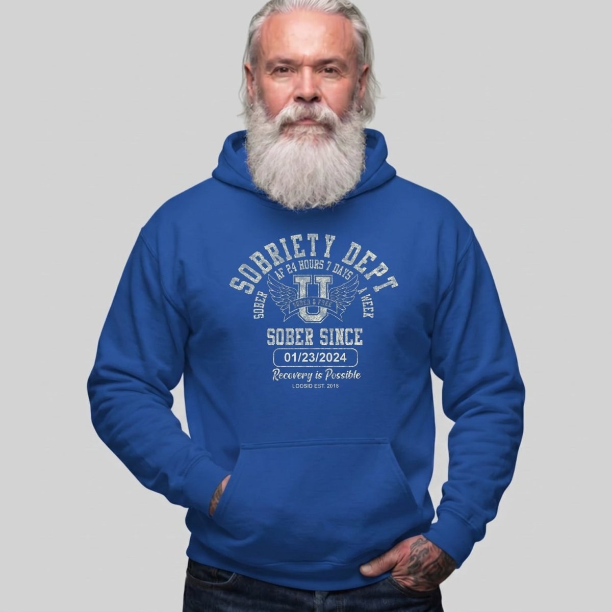 Recovery Hoodie | Men's Sobriety Dept 24/7 Hoodie