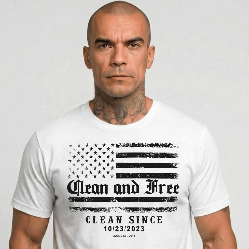 Clean and Free Sober T Shirt featuring the design (view 21)