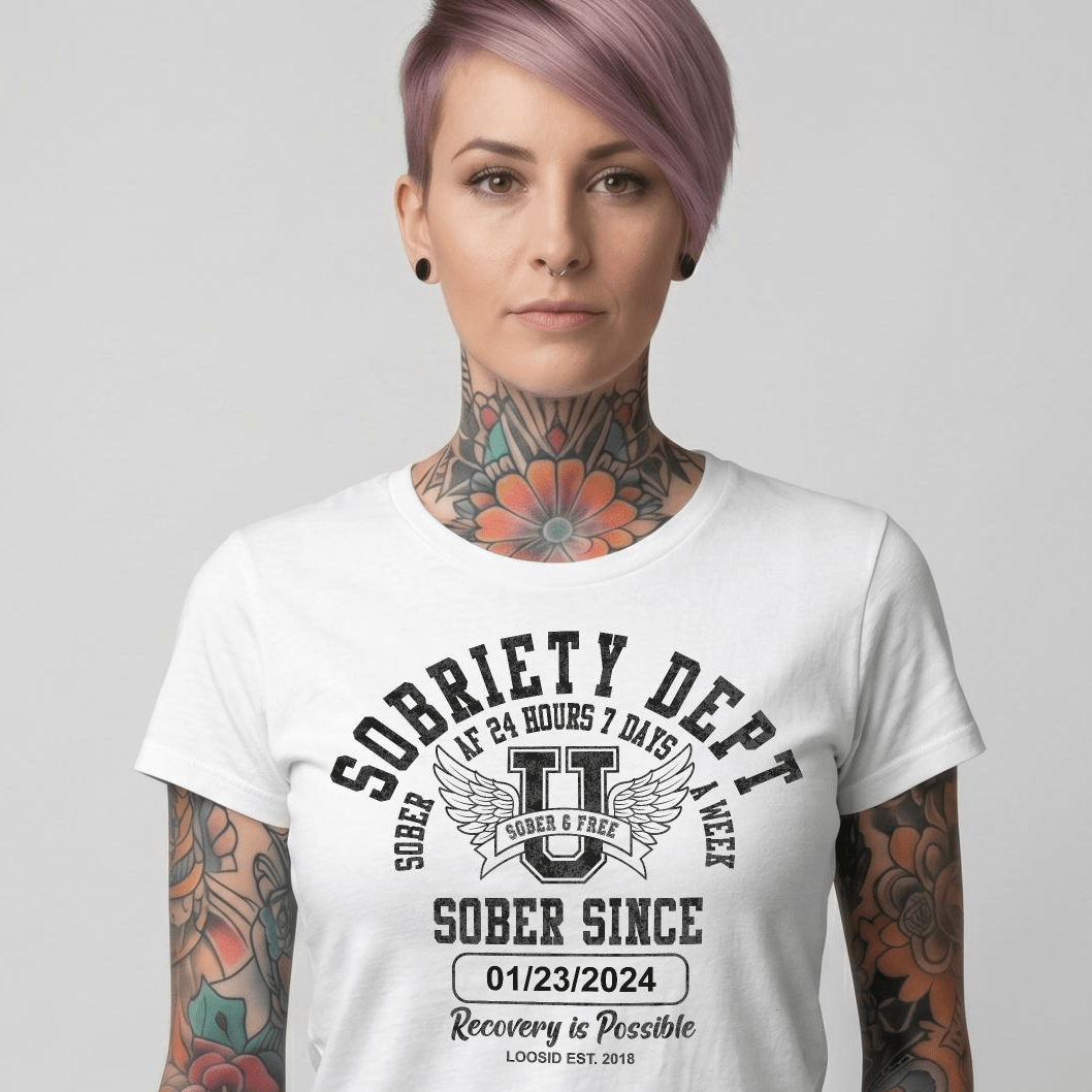 Sobriety Dept Sober T Shirt fit detail (view 19)