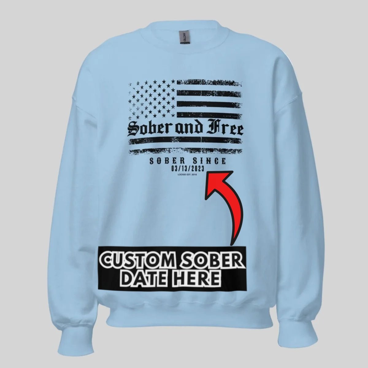 Sobriety Recovery Hoodie back view (view 27)