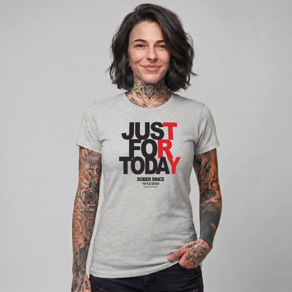 Sober T Shirt | Women's Just Try For Today Tee