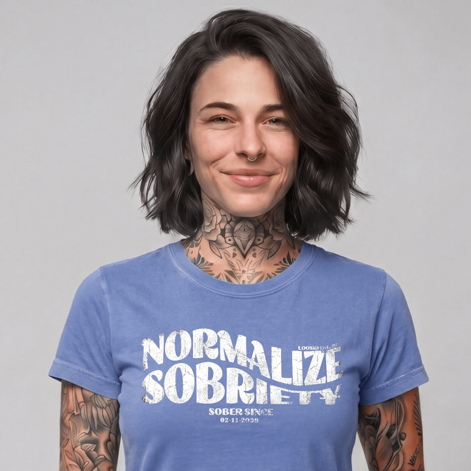 Normalize Sobriety Women garment dyed Sober T Shirt packaging detail (view 18)