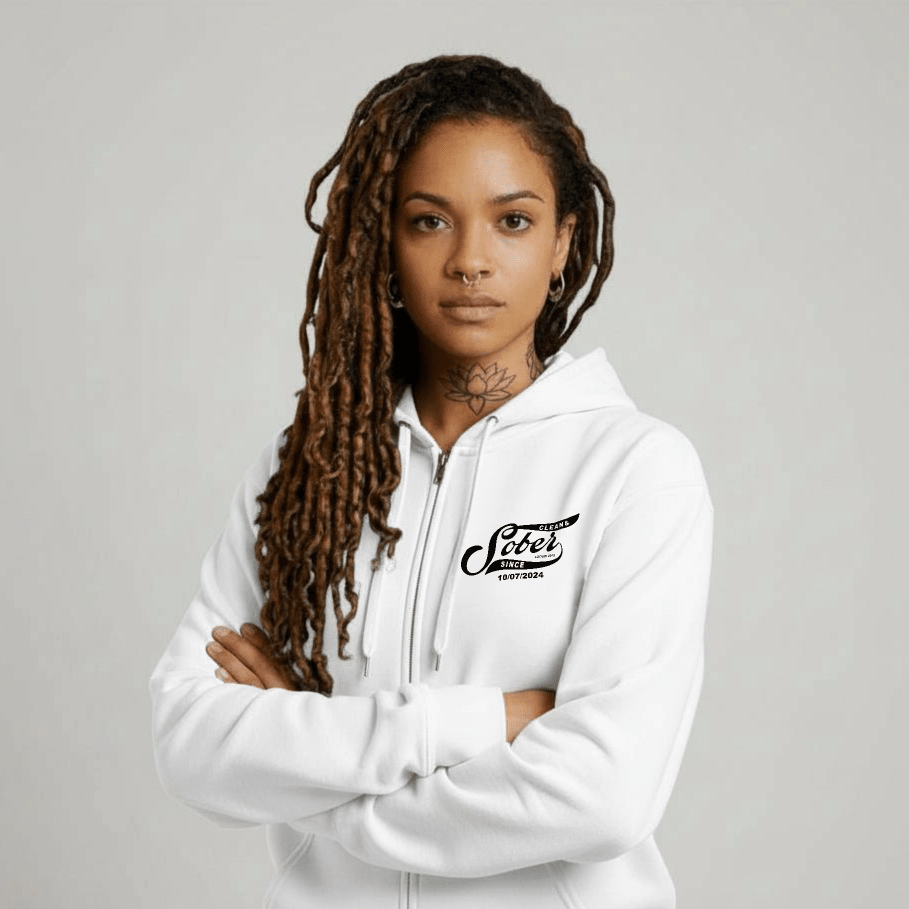 Sober Since Recovery Hoodie graphic detail (view 24)