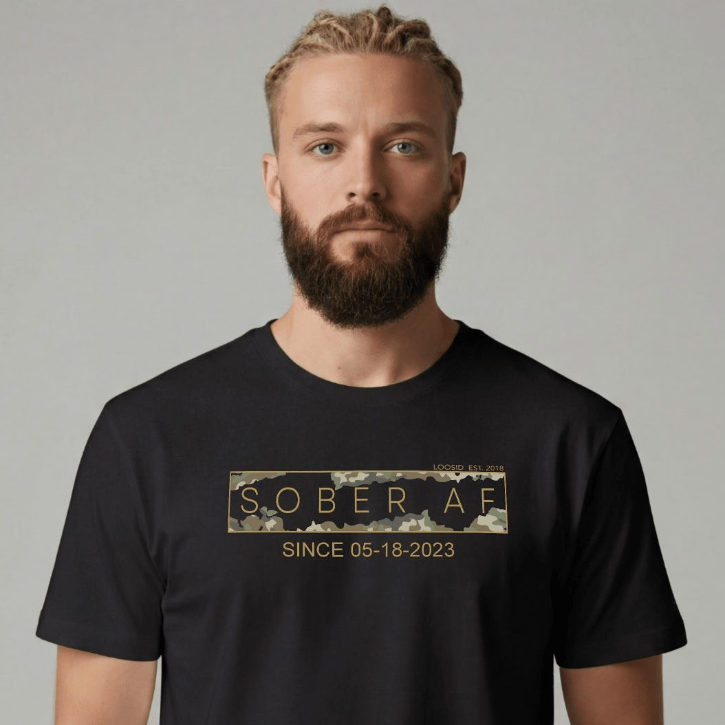Sober T Shirt | Men's Sober AF Camo Tee