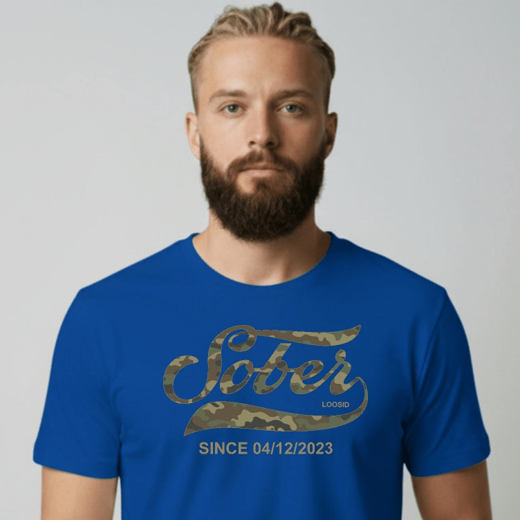 Sober T Shirt | Men's Sober Since Camo Tee