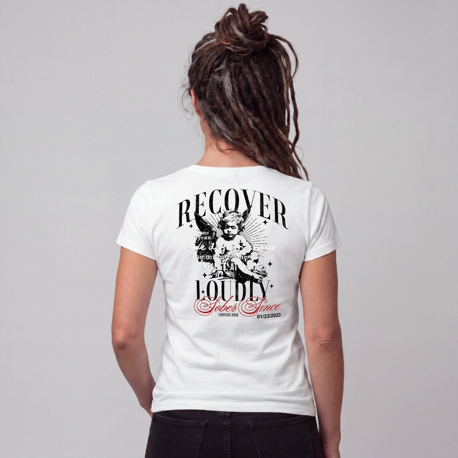 Recover Loudly Limited-Edition Women's T-Shirt with Recovery Date