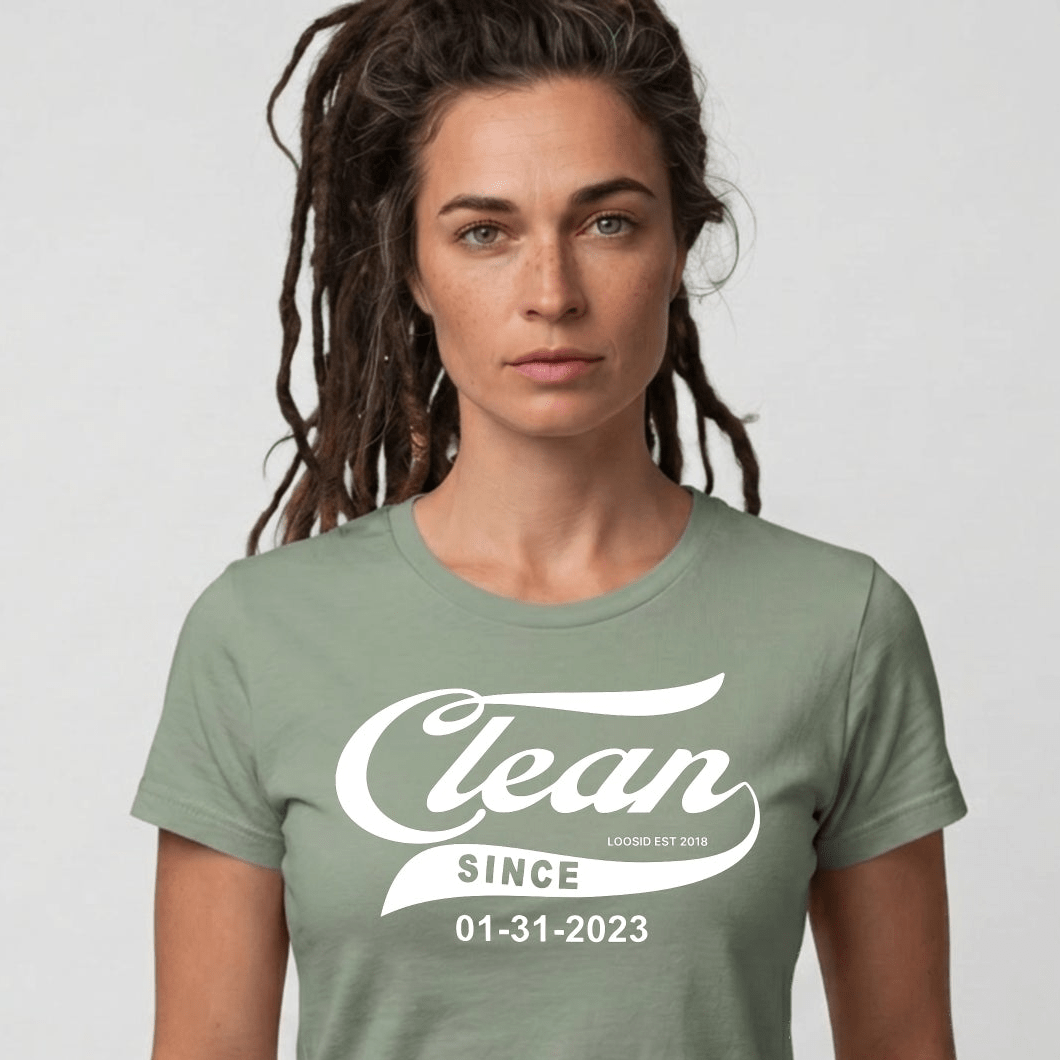 Clean Since Sober T Shirt product photo (view 20)