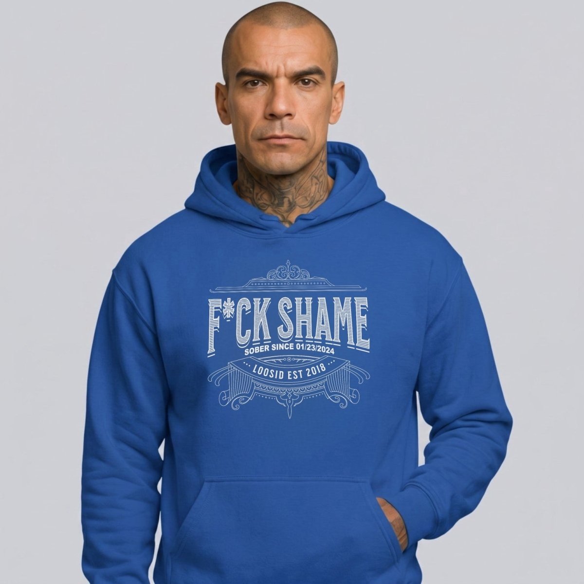 F*ck Shame Recovery Hoodie close-up view (view 32)