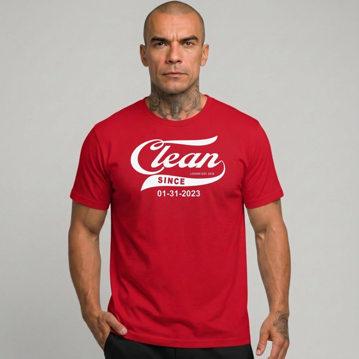 Clean Since Tee with Personalized Sobriety Date | Sober T Shirt