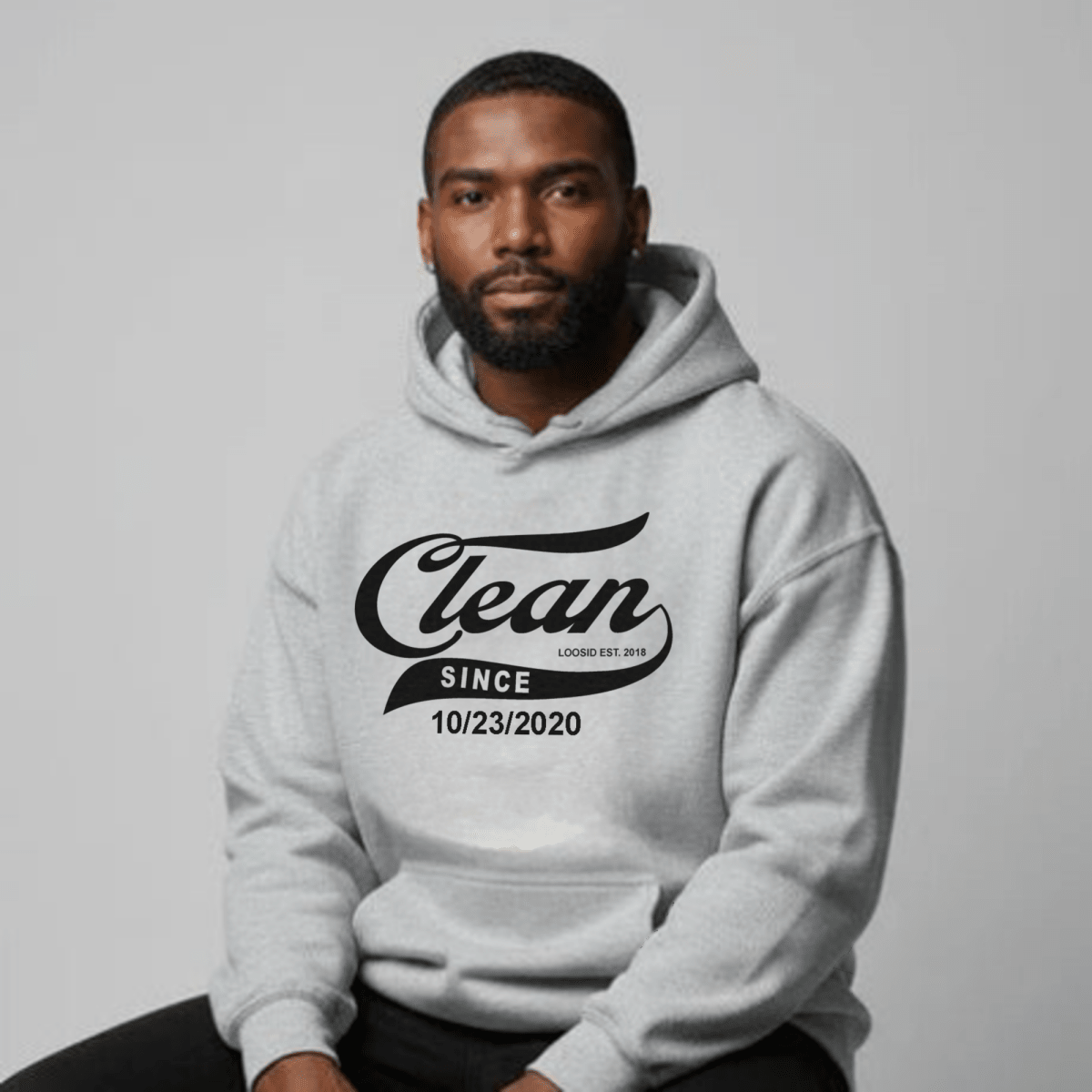Clean Since Recovery Hoodie lifestyle view (view 25)