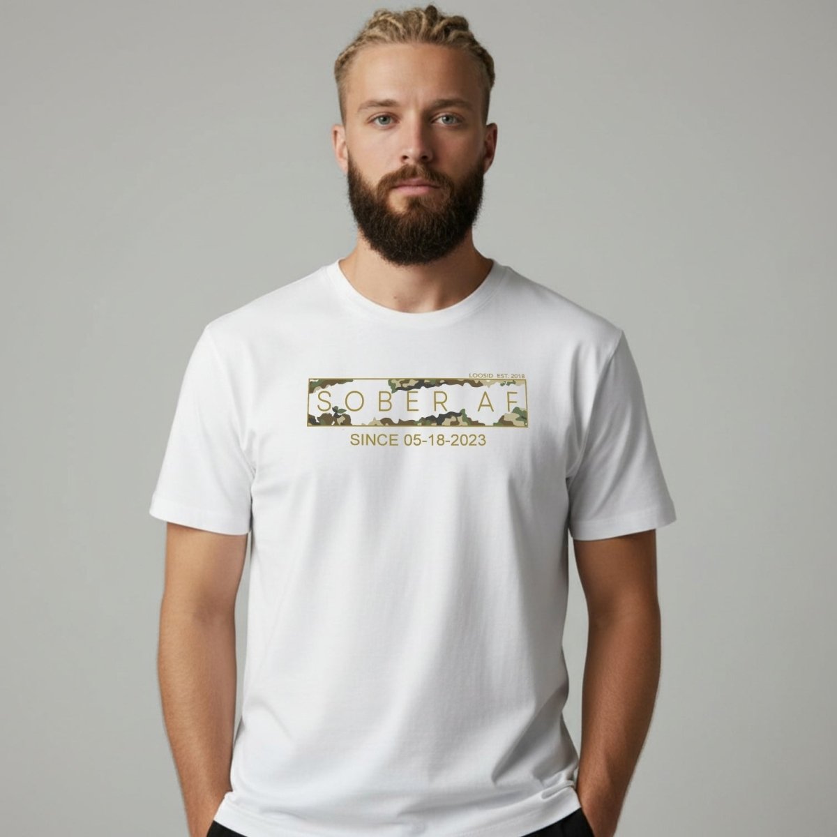 Sober T Shirt | Men's Sober AF Camo Tee