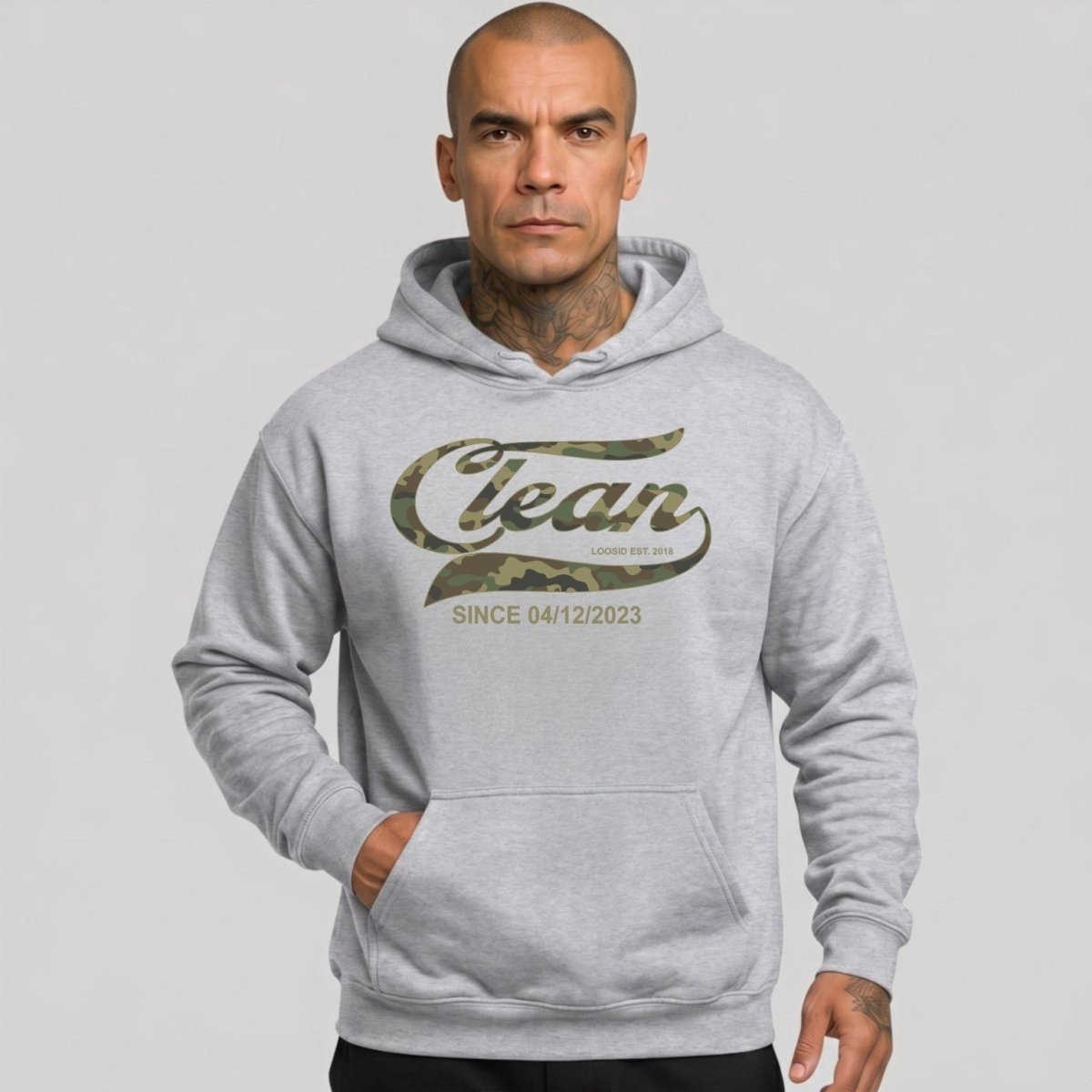 Clean Since Camo Recovery Hoodie graphic detail (view 4)