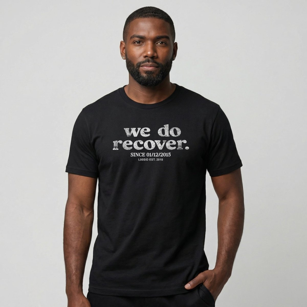 We Do Recover Men's Personalized Sober T Shirt
