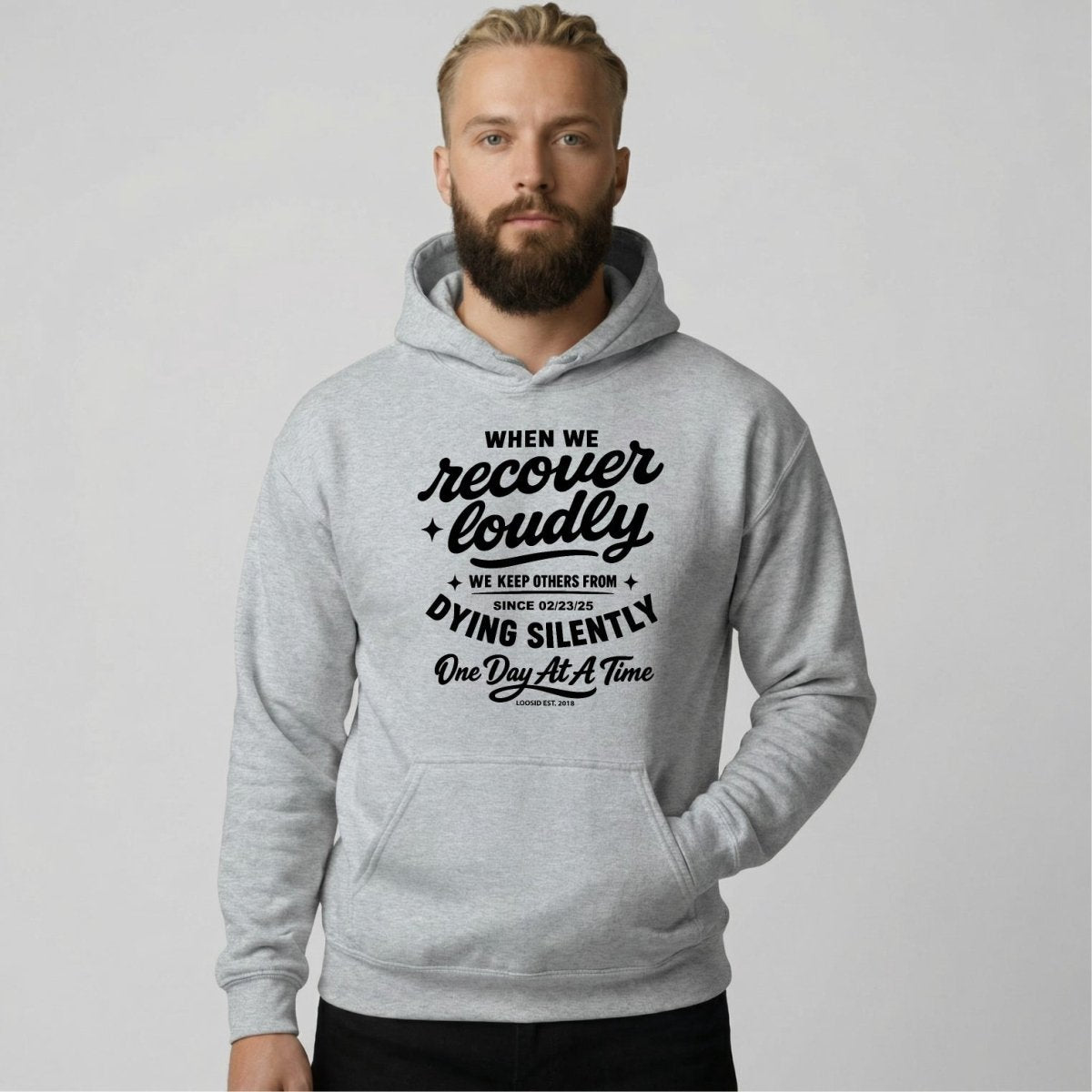 When we recover loudly Recovery Hoodie close-up view (view 22)