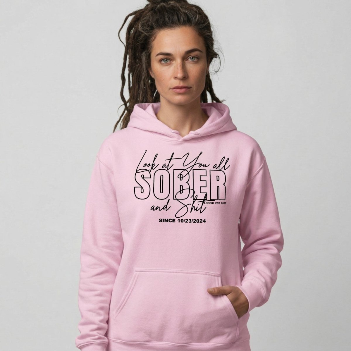 Look at You Sober Recovery Hoodie back view (view 37)
