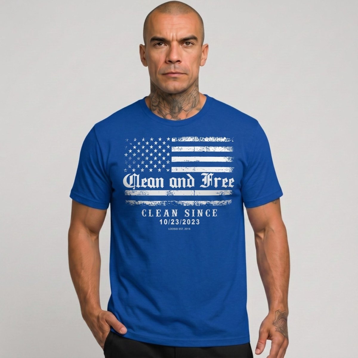 Clean and Free Sober T Shirt flat lay styled image (view 13)