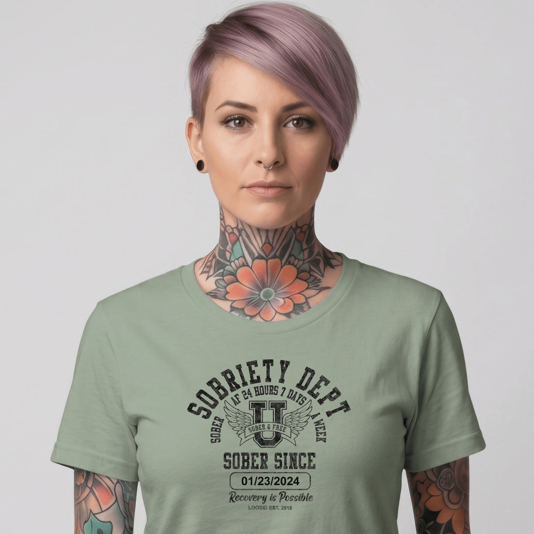 Sober T Shirt | Women's Sobriety Dept Tee