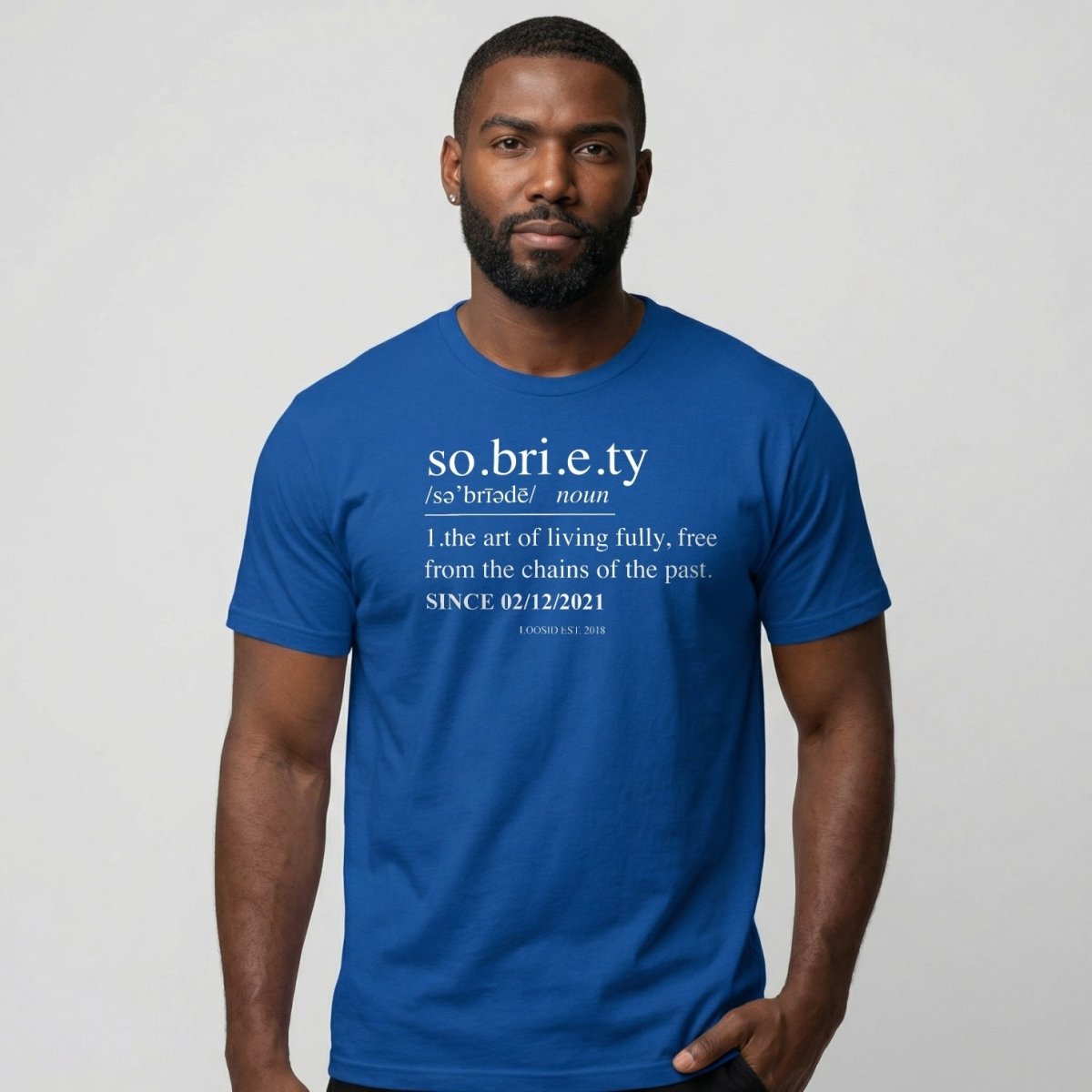 Sober T Shirt | Sobriety Definition Men's Graphic Tee for Recovery