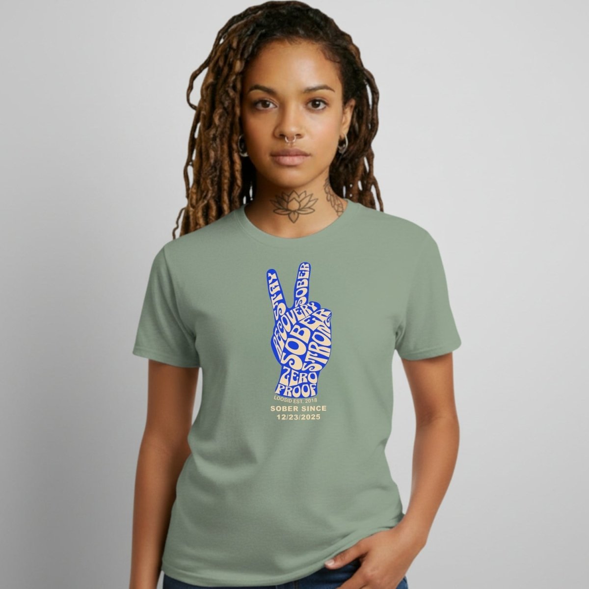 Peace & Sober Sober T Shirt featuring the design (view 11)