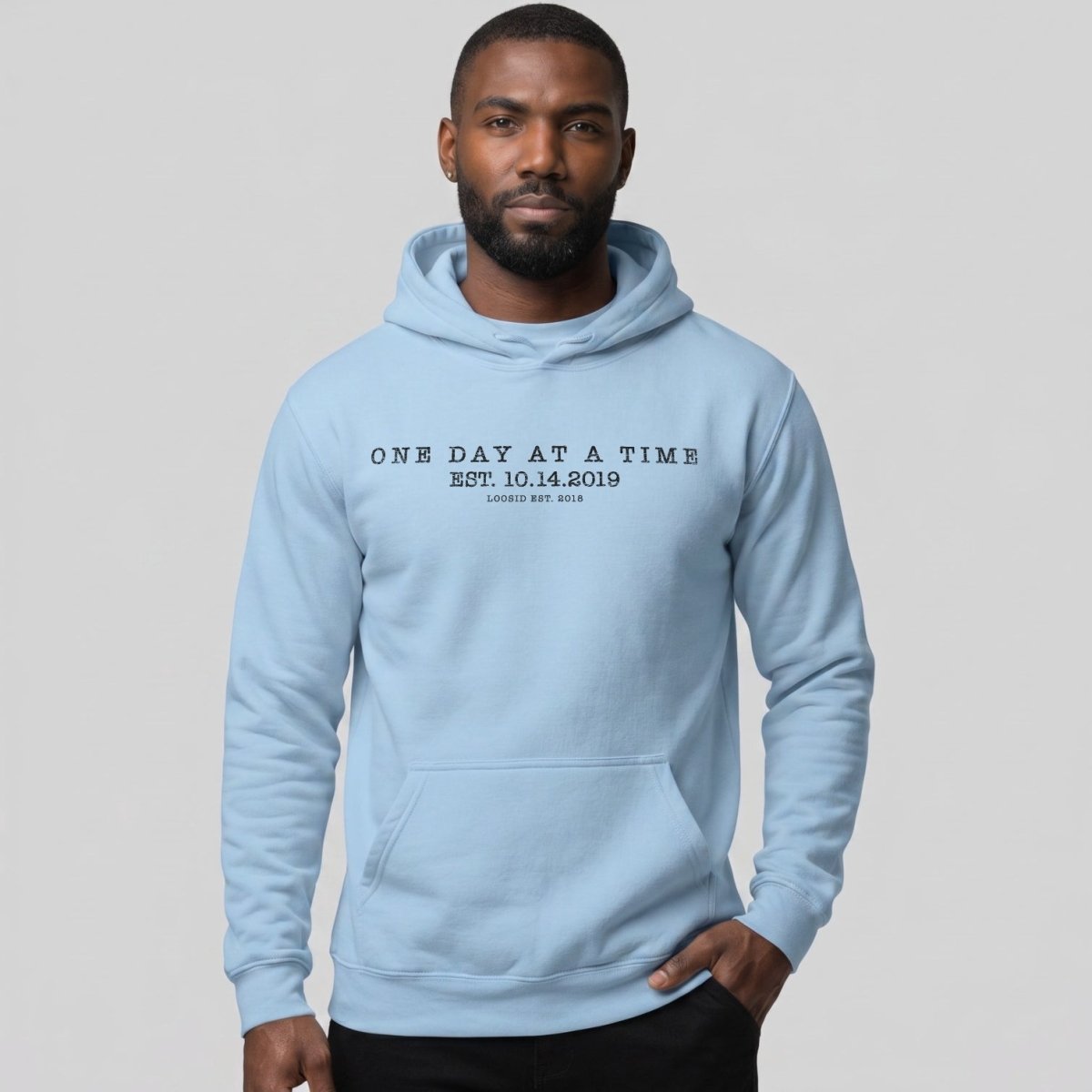 One Day At a Time Recovery Hoodie product photo (view 10)