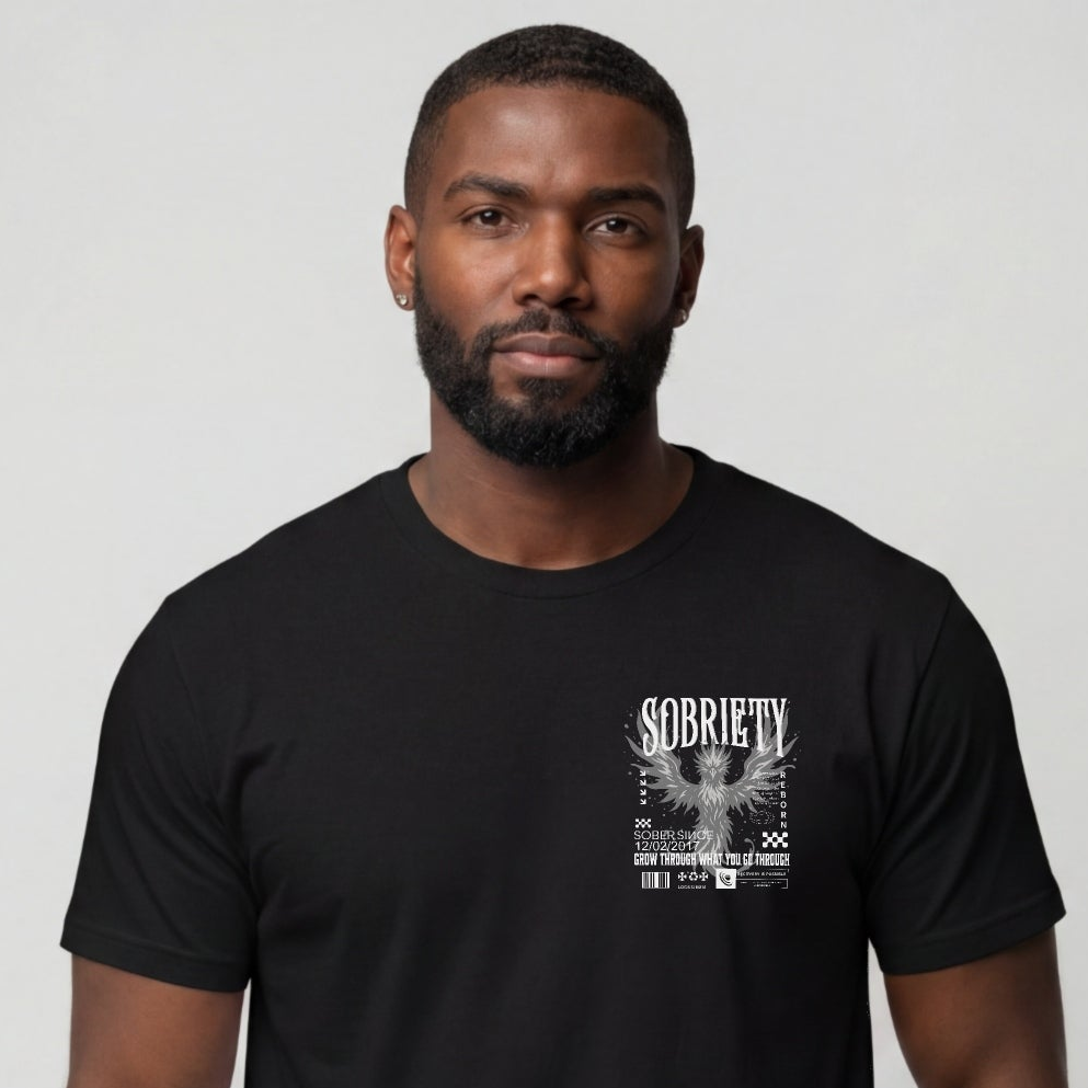 Phoenix Reborn Recovery Limited-Edition T-Shirt with Sobriety Date