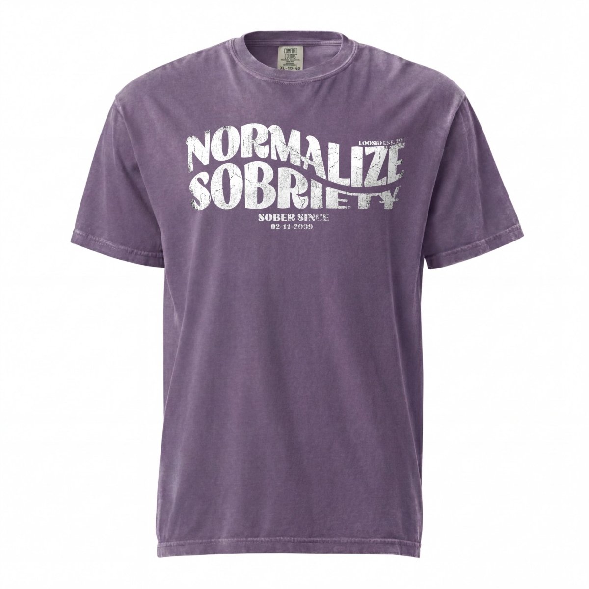 Normalize Sobriety Women garment dyed Sober T Shirt graphic detail (view 14)
