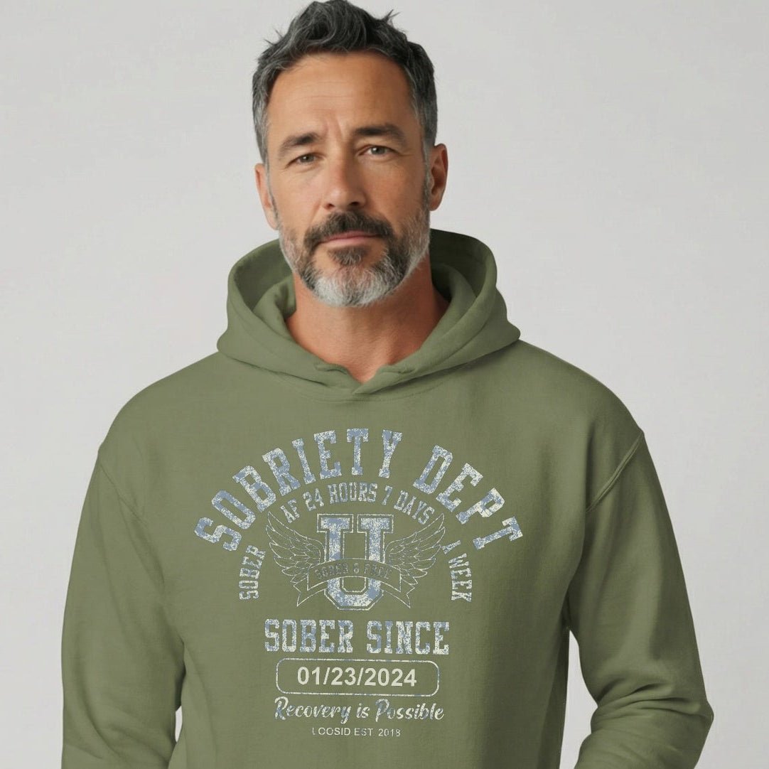 Sobriety Dept Recovery Hoodie packaging detail (view 38)