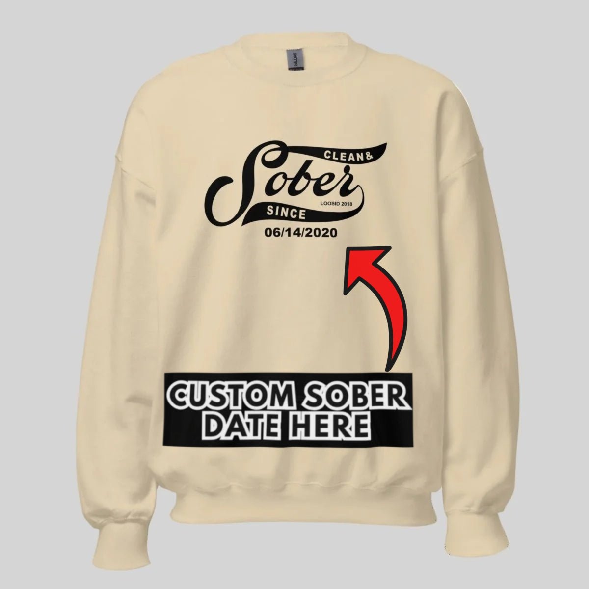 Sober Since Recovery Hoodie featuring the design (view 31)