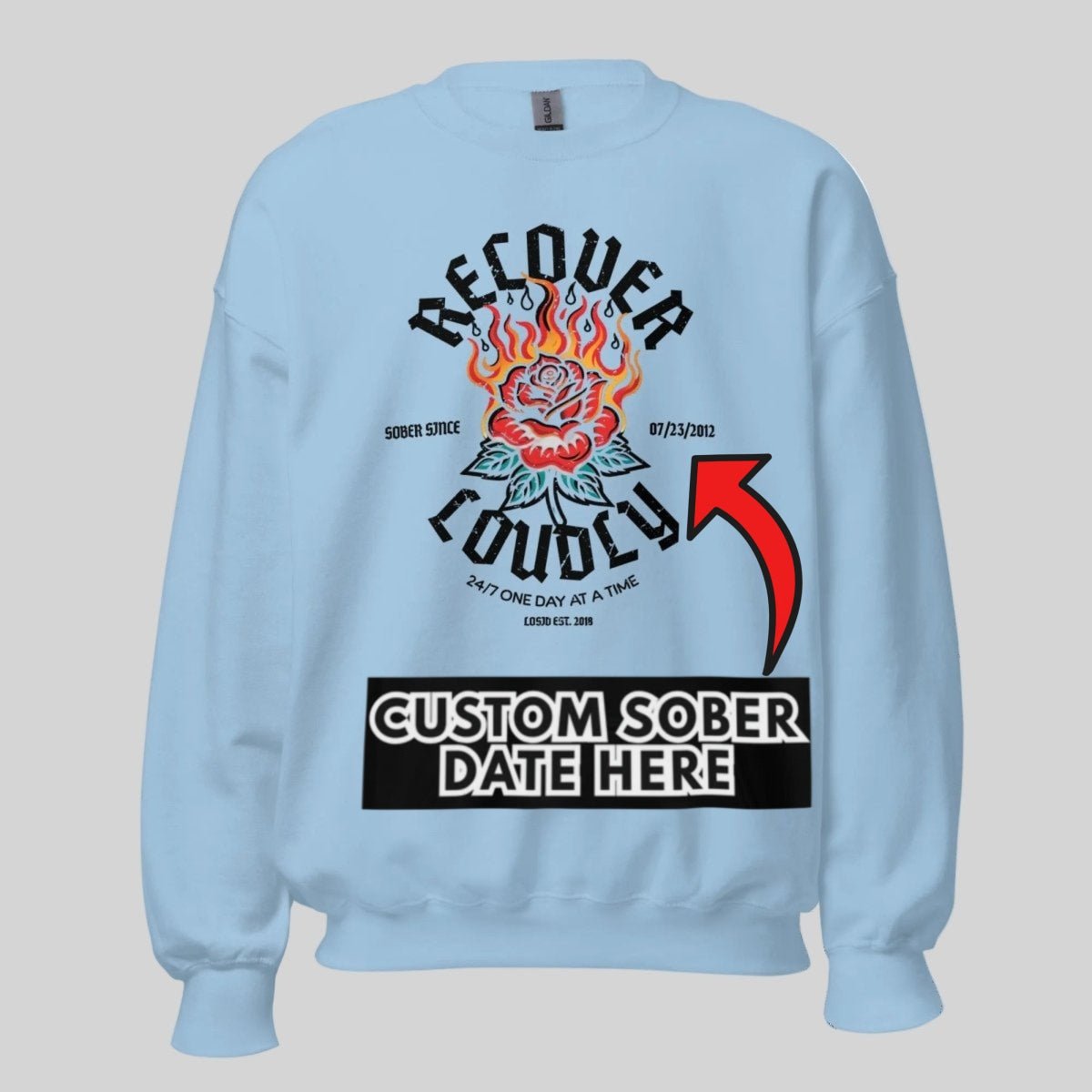 Recover Loudly Recovery Hoodie graphic detail (view 24)