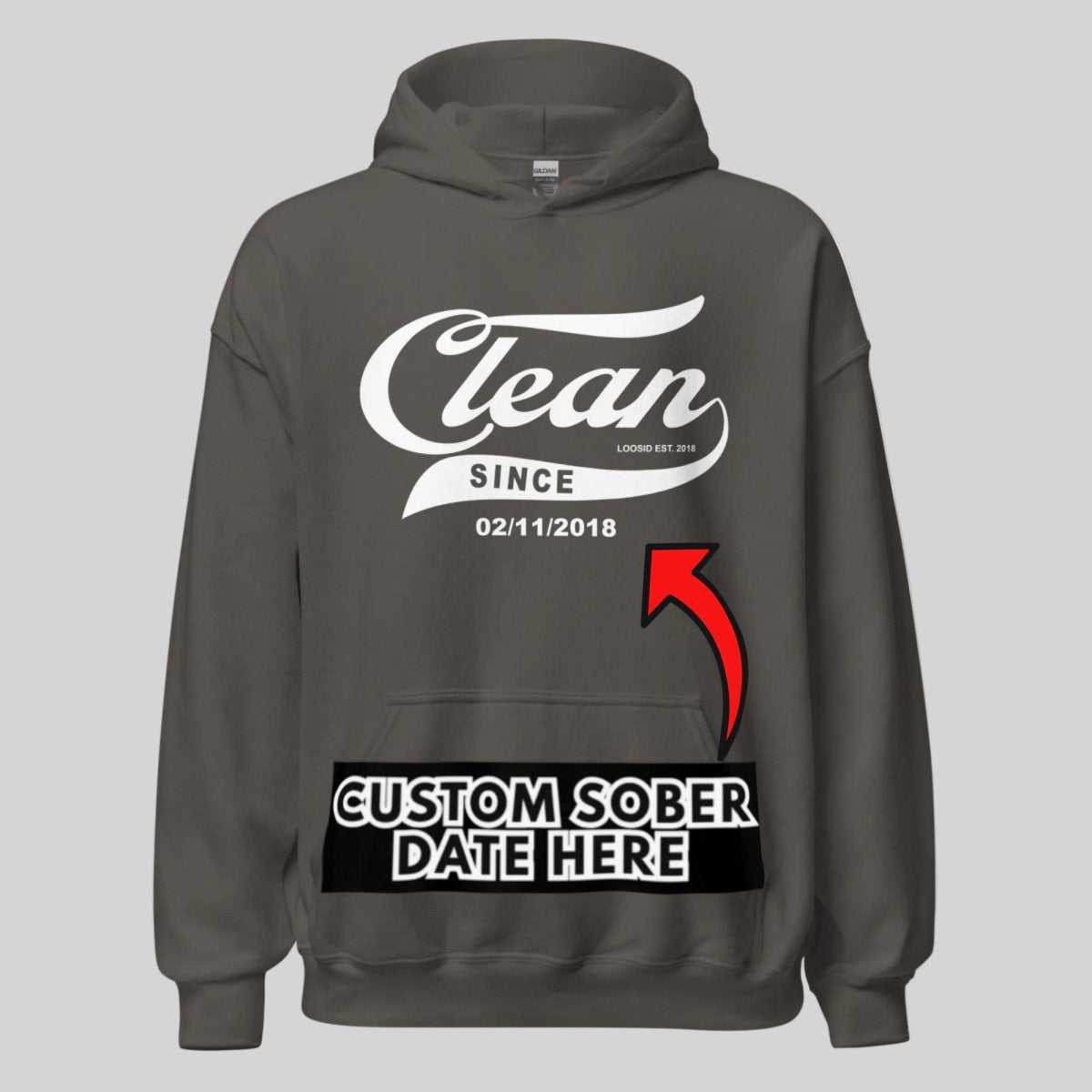 Clean Since Recovery Hoodie featuring the design (view 11)