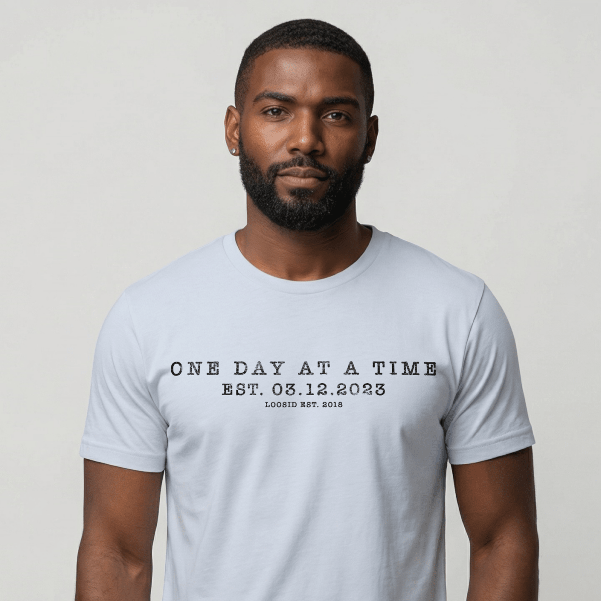 One Day At a Time Sober T Shirt packaging detail (view 18)