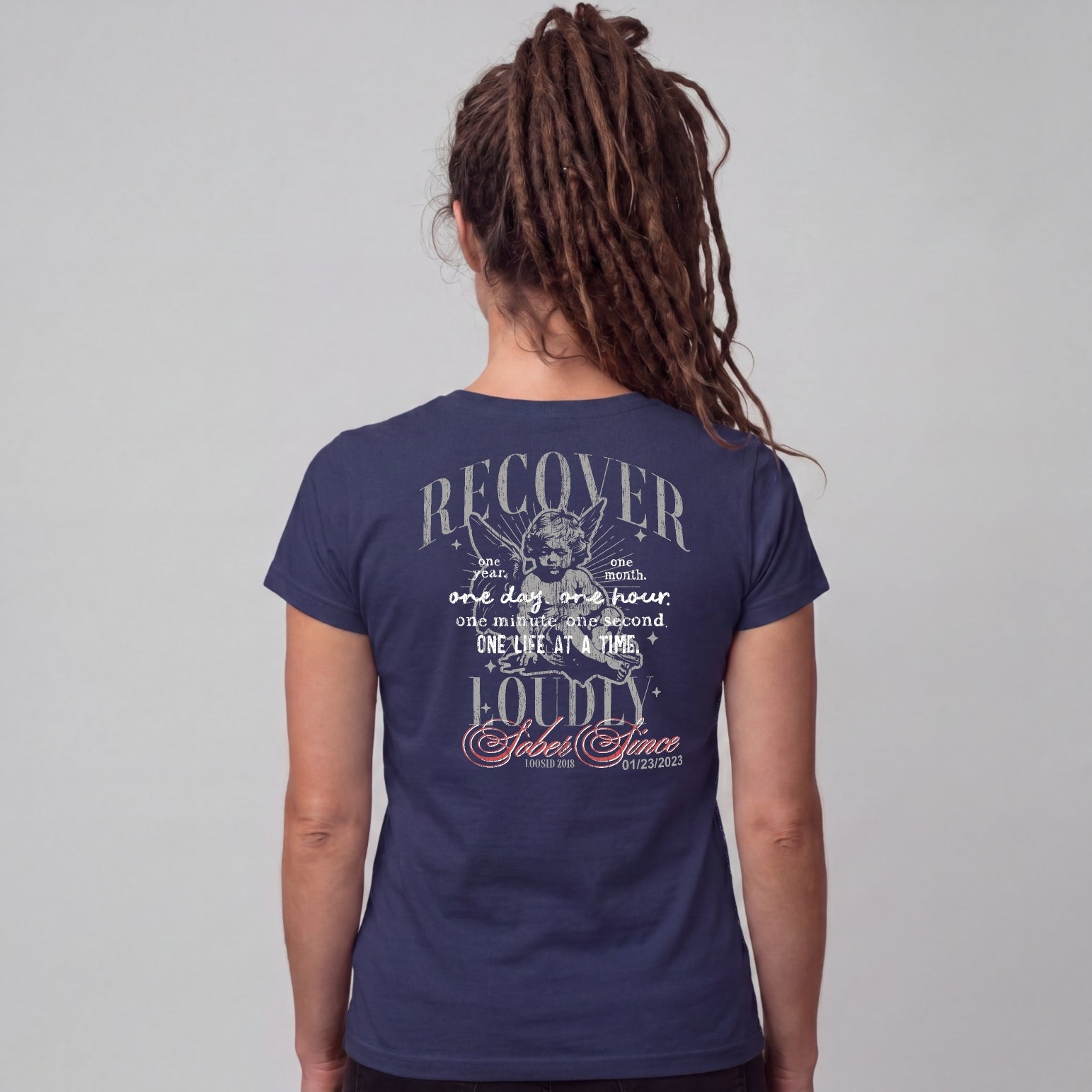 Recover Loudly Limited-Edition Women's T-Shirt with Recovery Date