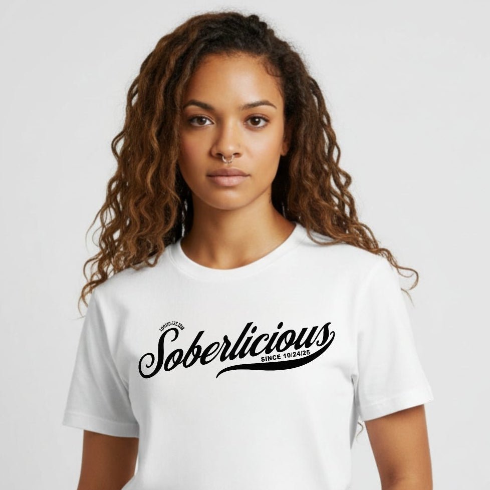 Soberlicious Sober T Shirt graphic detail (view 4)