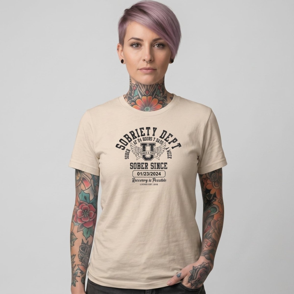 Sober T Shirt | Women's Sobriety Dept Tee