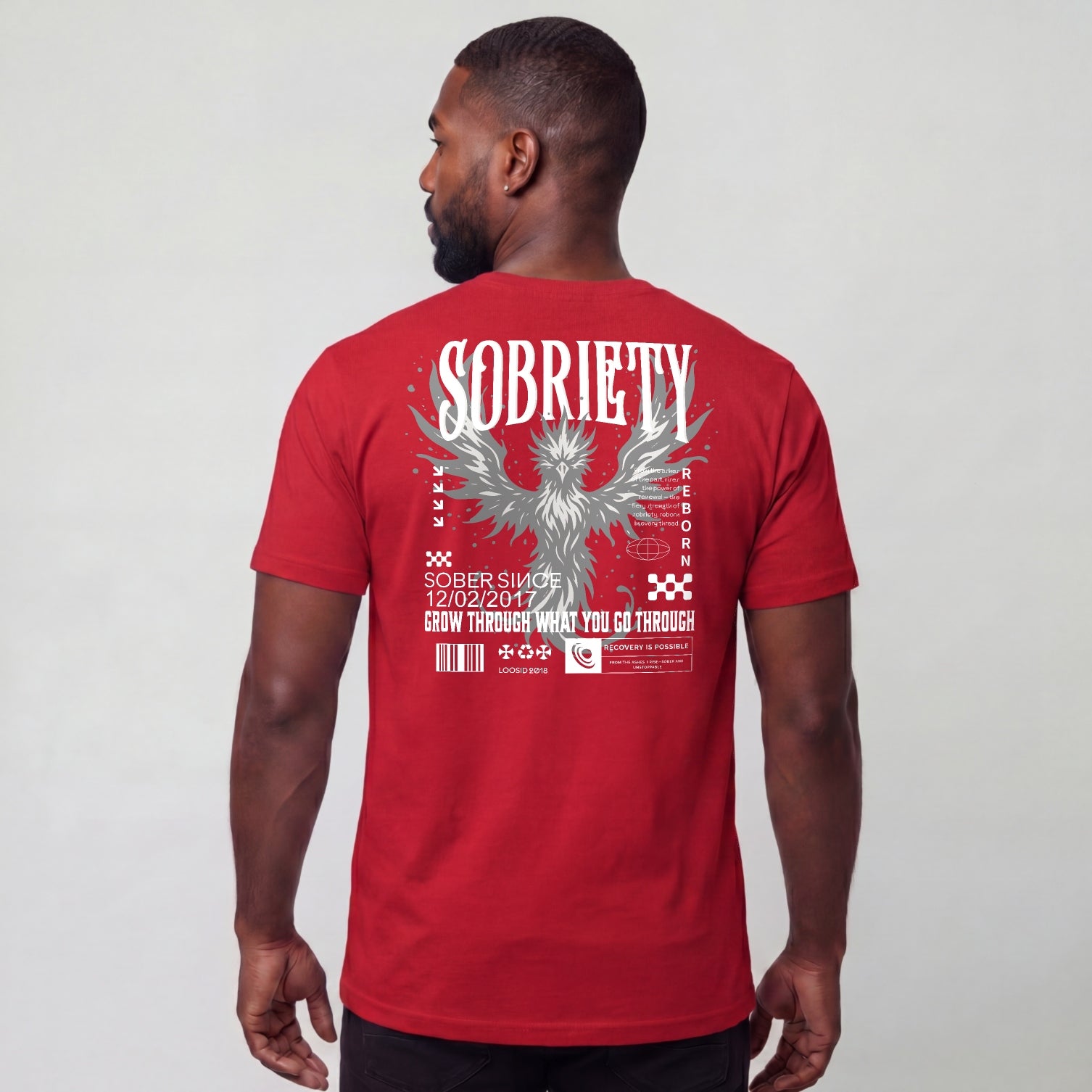 Phoenix Reborn Recovery Limited-Edition T-Shirt with Sobriety Date