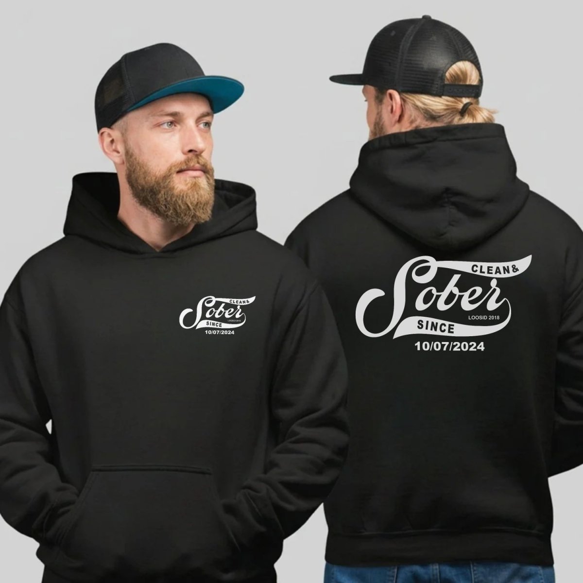 Loosid Sober Since Recovery Hoodie featuring the design