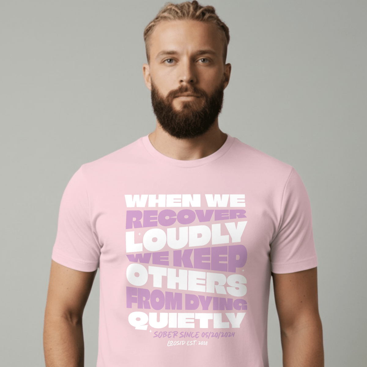 When We Recover Loudly Sober T Shirt packaging detail (view 18)