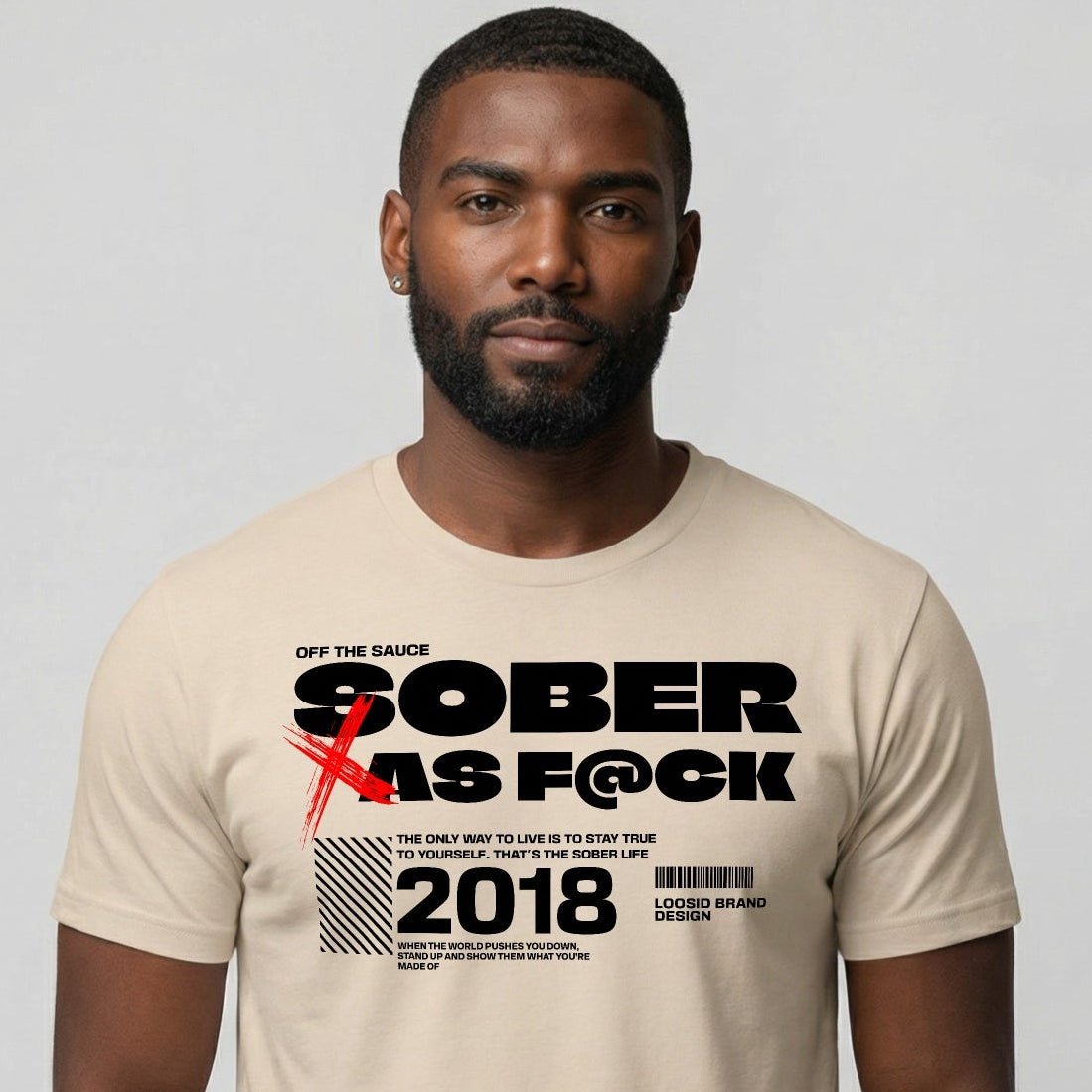 Sober As F*ck Sober T Shirt product photo (view 10)