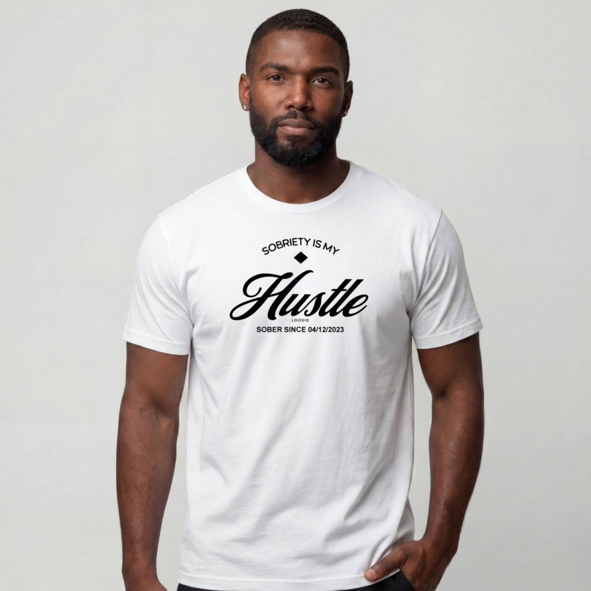 Sober T Shirt | Men's Sobriety is My Hustle Tee